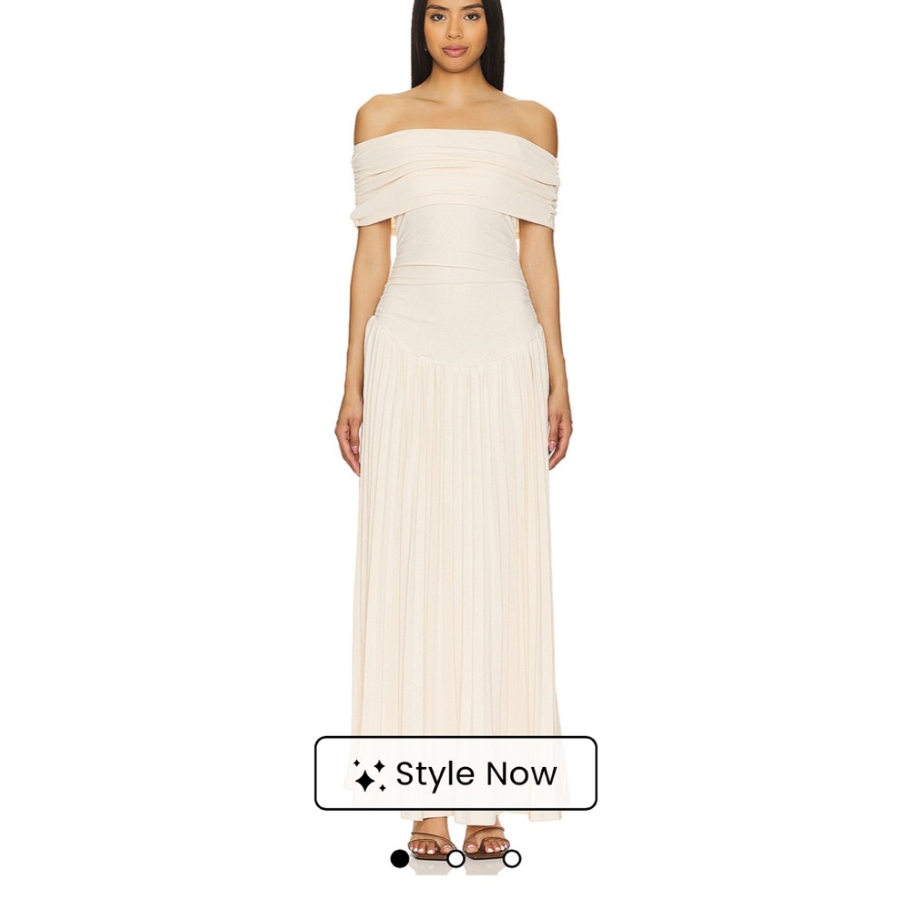 Lioness Drop Waist Cream Dress (baby bump friendly!) NEVER WORN